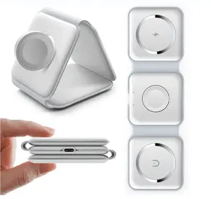 Chargeur de téléphone de bureau pliable magnétique Portable 3-en-1 Original prix bon marché chargeur sans fil électrique type-c - Product Image 1