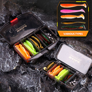 WEIHE 36 pz Kit pesca pesca morbida esca e accessori Combo attrezzatura scatola esca morbida Kit esca da pesca - Product Image 6