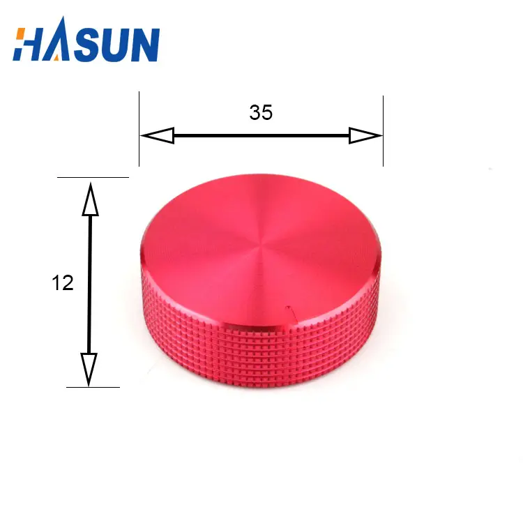 China manufacturer OEM red anodized aluminum knob color knob volume knob