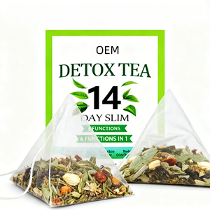 Thé minceur biologique aux herbes OEM, sachets de 14 jours avec vitamines - Brûleur de graisse et détoxifiant pour la perte de poids, ventre plat, emballé individuellement dans une boîte - Product Image 3