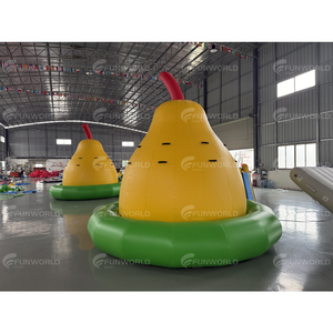 OVNI gonflable personnalisé remorquable bateau disco gyroscope flottant gonflable <span class=keywords><strong>eau</strong></span> Spinner <span class=keywords><strong>poire</strong></span> rotative - Product Image 1