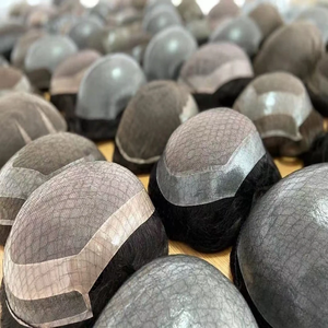 Protesi Capillare da Uomo Stile Australiano, Prezzo all'Ingrosso di Fabbrica, Base in <span class=keywords><strong>Pelle</strong></span> <span class=keywords><strong>e</strong></span> Pizzo, 100% <span class=keywords><strong>Capelli</strong></span> Umani Premium, per Eventi Formali - Product Image 6