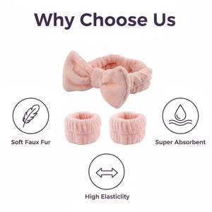 Ensemble <span class=keywords><strong>de</strong></span> bandeaux et <span class=keywords><strong>de</strong></span> bracelets <span class=keywords><strong>de</strong></span> spa en flanelle super doux pour femmes, <span class=keywords><strong>bandeau</strong></span> pour le visage, <span class=keywords><strong>bandeau</strong></span> pour le maquillage, <span class=keywords><strong>bandeau</strong></span> pour le lavage des mains, nœud, scrunchie, accessoire <span class=keywords><strong>de</strong></span> soin <span class=keywords><strong>de</strong></span> la peau, accessoire <span class=keywords><strong>de</strong></span> <span class=keywords><strong>salle</strong></span> <span class=keywords><strong>de</strong></span> <span class=keywords><strong>bain</strong></span> - Product Image 5