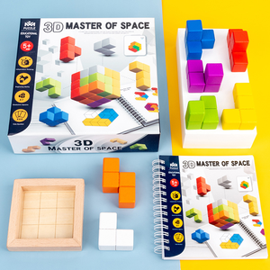 Blocs de construction créatifs Puzzle pour enfants <span class=keywords><strong>Cube</strong></span> de réflexion Jouets d'éducation précoce en bois en trois dimensions - Product Image 5