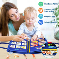 Jouet éducatif Montessori en feutre pour enfants, tableau d'activités avion, voiture, voyages, livre d'activités, jeu de boucles pour tout-petits