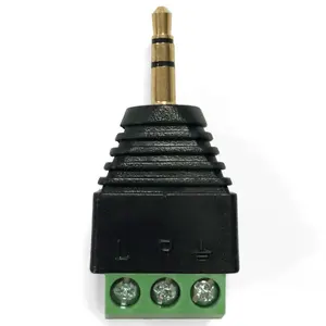 Terminal de audio de 3,5 mm macho a AV, negro y verde, con conectores duraderos; ideal para conectar dispositivos de audio y video. - Product Image 1