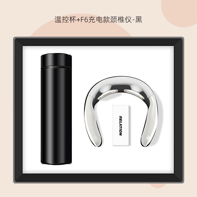 เครื่องนวดกระดูกสันหลังส่วนคอควบคุมอุณหภูมิ (สีดำ)