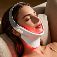 Nouvel appareil de massage liftant pour le visage et le cou, 7 couleurs de lumière, micro-courant en V, masseur anti double menton, lifting du cou