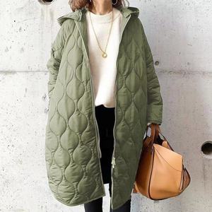 Jaquetas de Inverno Femininas Elegantes em Cor Sólida com Manga Longa e Estampa em Xadrez, Casacos Quentes para Mulheres - Product Image 2