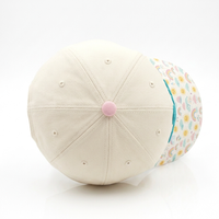 Gorra de Béisbol Personalizada de 6 Paneles, Sarga de Algodón Estampada, Visera Curva, Bordado 3D, Corona Alta Estructurada, Ajustable para Mujer, Gorras