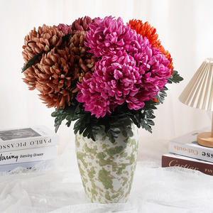 Crisantemo Artificial con Forma de Garra de Dragón, Ramo de 7 Cabezas, Alta Simulación, Decoración para Bodas y Hogar, Flor de Seda y Plástico - Product Image 1