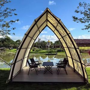 Carpa Safari para 4-6 personas, resistente al agua para exteriores, diseño de lona de lujo, marco de acero para Hotel, Resort, restaurante, Catering, Camping, Oxford - Product Image 2