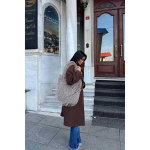 Bolso Tote para Mujer con Logotipo Personalizado, Material de PU con Aspecto de Piedra, Cierre de Cremallera, Gran Capacidad, Forro de Poliéster, Portátil, para Uso Diario - Product Image 5