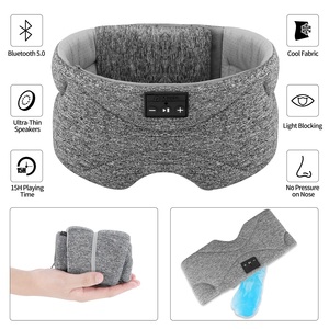 Idéal pour les voyages et le sommeil, masque pour les yeux avec écouteurs Bluetooth sans fil pour appels nocturnes en couple, masque pour les yeux 3D lavable avec casque intégré - Product Image 6