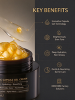 Crème Gel Capsule Vitamine C OEM/ODM Éclaircissante Hydratante pour le Visage Marque Privée