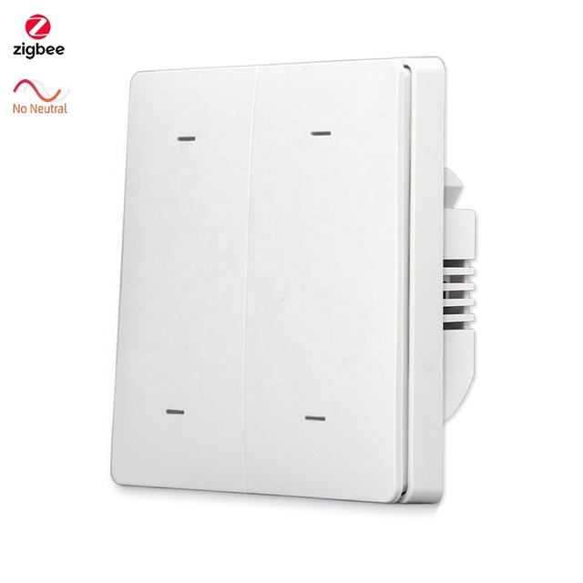 X754A V2.0 4 Gang No Neutral/With Neutral Compatible Tuya Zigbee Smart Push Button Switch