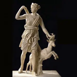 पत्थर रोमन धर्म चरित्र प्रसिद्ध संगमरमर डायना हंट की देवी प्रतिमा