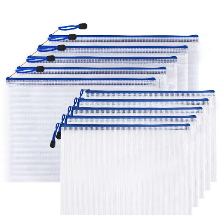 File Document Folders Pocket Travel Waterproof Zipper Bag For Document