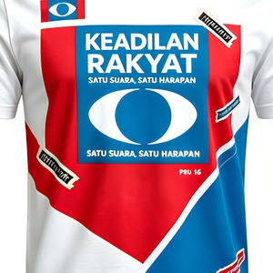 <span class=keywords><strong>เสื้อ</strong></span>หาเสียงเลือกตั้งของมาเลเซีย ผ้าโพลีเอสเตอร์ 100% แห้งเร็ว ไม่ยับ ระบายอากาศดี มีจำนวนมาก ปรับแต่งได้ ราคาถูก สำหรับ<span class=keywords><strong>ผู้ชาย</strong></span> - Product Image 2