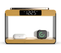 Hot Selling Trending Producten 2025 Digitale Wekker Met Draadloos Opladen Voor Telefoon 17/16 Snellader Magnetisch Voor Oortelefoon