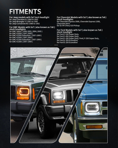 LED koplamp voor Nissan D21 Pickup 5x7 inch (1986-1997), S10 Blazer Express Van (1983-2004) en <span class=keywords><strong>Toyota</strong></span> <span class=keywords><strong>Hilux</strong></span> (1983-2004) - Product Image 6