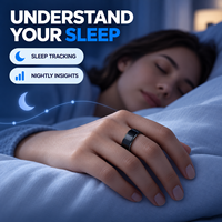 Anneau intelligent de suivi de santé TK18 pour la fréquence cardiaque, le SpO2, le suivi du sommeil et de l'activité, Bluetooth 5.0, 5ATM IP68, environ Autonomie de la batterie de 7 jours