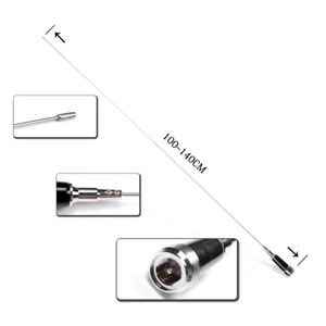 เสาอากาศวิทยุแฮมแบบ Whip สแตนเลส MC101 134-174MHz แบบตัดได้ สำหรับการสื่อสารบนยานพาหนะ - Product Image 2