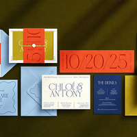 Carte d'invitation de mariage de luxe avec impression couleur et gaufrage, papier épais de haute qualité pour fête de mariage et anniversaire