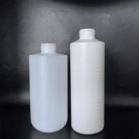 Bouteilles compressibles de 350 ml en HDPE couleur naturelle avec bouchon disque pour shampoing, après-shampoing, produits de toilette, savon liquide