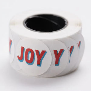 Etiquetas Adhesivas de Vinilo Personalizadas con Logotipo de Marca, Paquete de 100 Unidades en Rollo, Etiquetas Redondas - Product Image 4