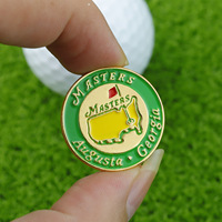 Marqueur de balle de golf de 25 mm, plaqué argent, avec motif 3D en relief, souvenir de collection, cadeau pour golfeur pour la fête des pères