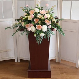 Arreglo de flores de loto de seda Artificial de estilo europeo peonía realista para boda hogar Navidad accesorios de fotografía decorativos - Product Image 1