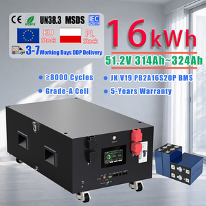 PL Stock Magazyn Energii JK V19 BMS Finished <b>48V</b> 51.2v 16s 15kwh 16kwh LiFePO4 Lithium Ion <b>Batteries</b> AKKU Stackable <b>Battery</b> - Product Image 1