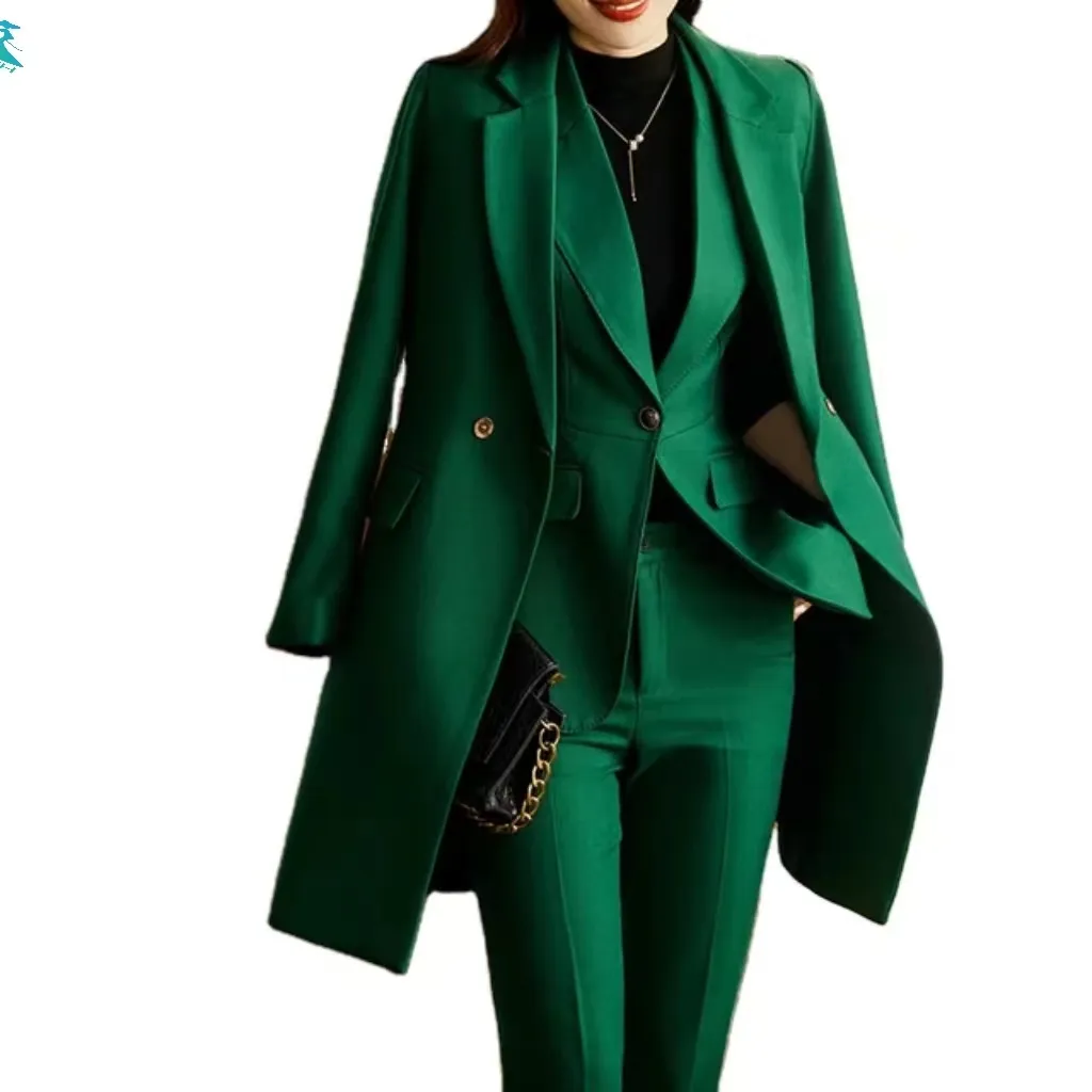 New Arrival Women'S Single Formal Regular Fit Button Elegant Slim Business Women Windbreaker Suits