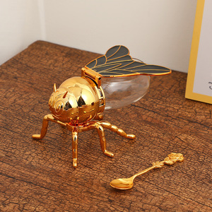 Tarro de condimentos colorido con diseño de abeja, caja de condimentos de lujo ligero y de alta gama para el hogar, caja de condimentos para la cocina del hogar - Product Image 3