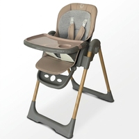 Chaise haute d'alimentation pour bébé en plastique, convertible 3-en-1, en forme de L, moderne, pour hôtel, vente en gros, dossier réglable en hauteur, sécurité garantie