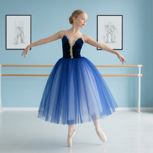 Gonna da Balletto per Adulti, Tutù in Rete per Competizioni di <span class=keywords><strong>Danza</strong></span>, Gonna Lunga con Velo, Abbigliamento di Alta Qualità per Spettacoli di <span class=keywords><strong>Danza</strong></span> di Gruppo - Product Image 1