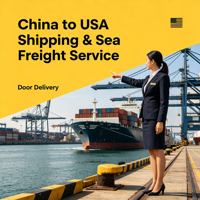 Fret maritime Amazon DDP porte-à-porte Chine-USA pour les envois des vendeurs en ligne avec assistance 24h/24 et 7j/7 et assurance