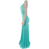Robe longue décontractée unie et naturelle, écologique, à col en V profond, sans manches, fendue, pour femme, grandes tailles S-XXL