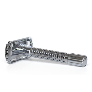 Maquinilla de afeitar de metal, mango largo, doble filo, una hoja, ajustable, de seguridad, mariposa - Product Image 6