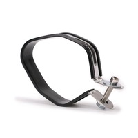 Motorcycle Modified Clamp AR SC Exhaust Pipe Retaining Ring Hexagonal Aluminum Alloy Black/silver Exhaust Pipe Clamp