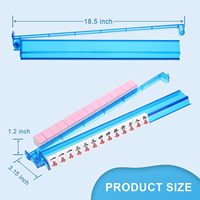 Support de Mahjong en Acrylique Transparent avec Poussoir Magnétique, Ensemble de 4 Supports de Tuiles de 18 Pouces pour Accessoires de Mahjong Américain