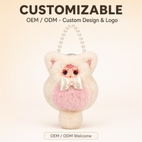Porte-clés en peluche de collection, figurine mouton mignonne, boîte mystère surprise, jouet cadeau pour filles, personnalisable OEM