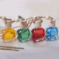 Vente chaude 8ml bouteille de parfum de voiture diffuseur de désodorisant arôme liquide longue durée avec couvercle en bois et bouteille de parfum en verre