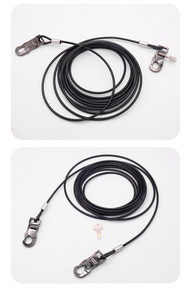 Câble d'<span class=keywords><strong>attache</strong></span> pour <span class=keywords><strong>chien</strong></span> en acier inoxydable de qualité supérieure, en alliage de zinc, robuste, laisse en chaîne solide, accessoires pour animaux de compagnie - Product Image 5