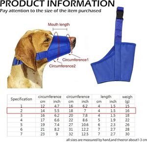 Bozal para perro Bozales transpirables suaves para perro con correas ajustables Evita morder Masticar y lamer la cubierta de la boca del perro - Product Image 4