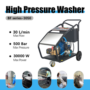 Nettoyeur haute pression avec arrêt automatique du pistolet, filtration 3 couches, 500 bars, nettoyeur électrique industriel pour le décapage de peinture - Product Image 1