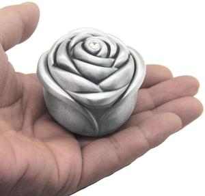 2026 <strong>Ceramic</strong> Gift Boxes Rose Flower Style Antique Women Trinket <strong>Jewelry</strong> Gift <strong>Box</strong> Necklace Earrings Ring Storage Case, Sliver, Small - Product Image 3