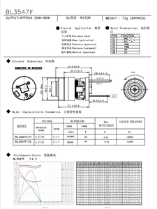 Bl3547f 7.4V tốc độ cao 100000rpm 35 mét BLDC động cơ cho máy hút bụi 80 Wát - Product Image 4
