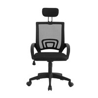 2025 Chaise de bureau en maille pour personnel de vente directe d'usine Noir ergonomique avec maille et synthétique